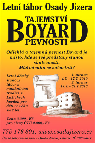 Tajemstv� pevnosti Boyard - letn� t�bor 2010
