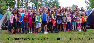 Letn tbor Osady Jizera 2015 - 1. turnus - spolen foto